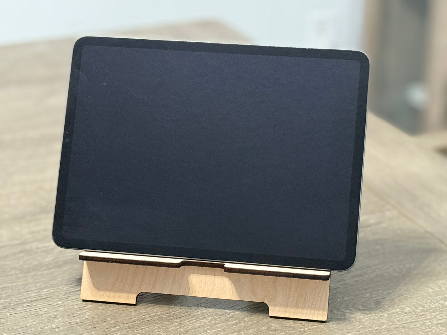 Elegant Mandala Wood Tablet Stand